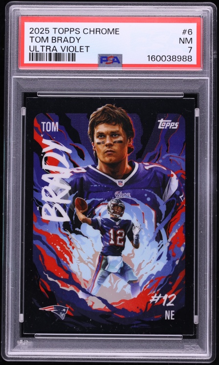 2025 Topps Chrome Ultra Violet Tom Brady #UV-6 PSA 7 NRMT