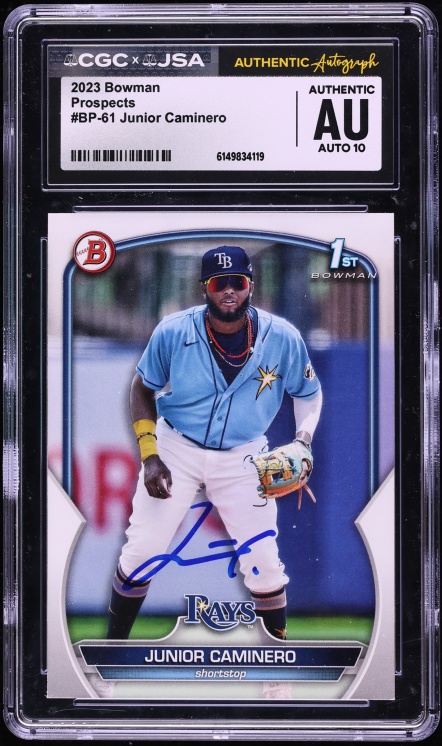2023 Bowman Junior Caminero PROSPECT AUTO #BP-61 CGC AUTH