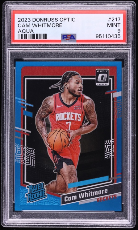 2023 Panini Donruss Optic Aqua Cam Whitmore ROOKIE /249 #217 PSA 9 MINT