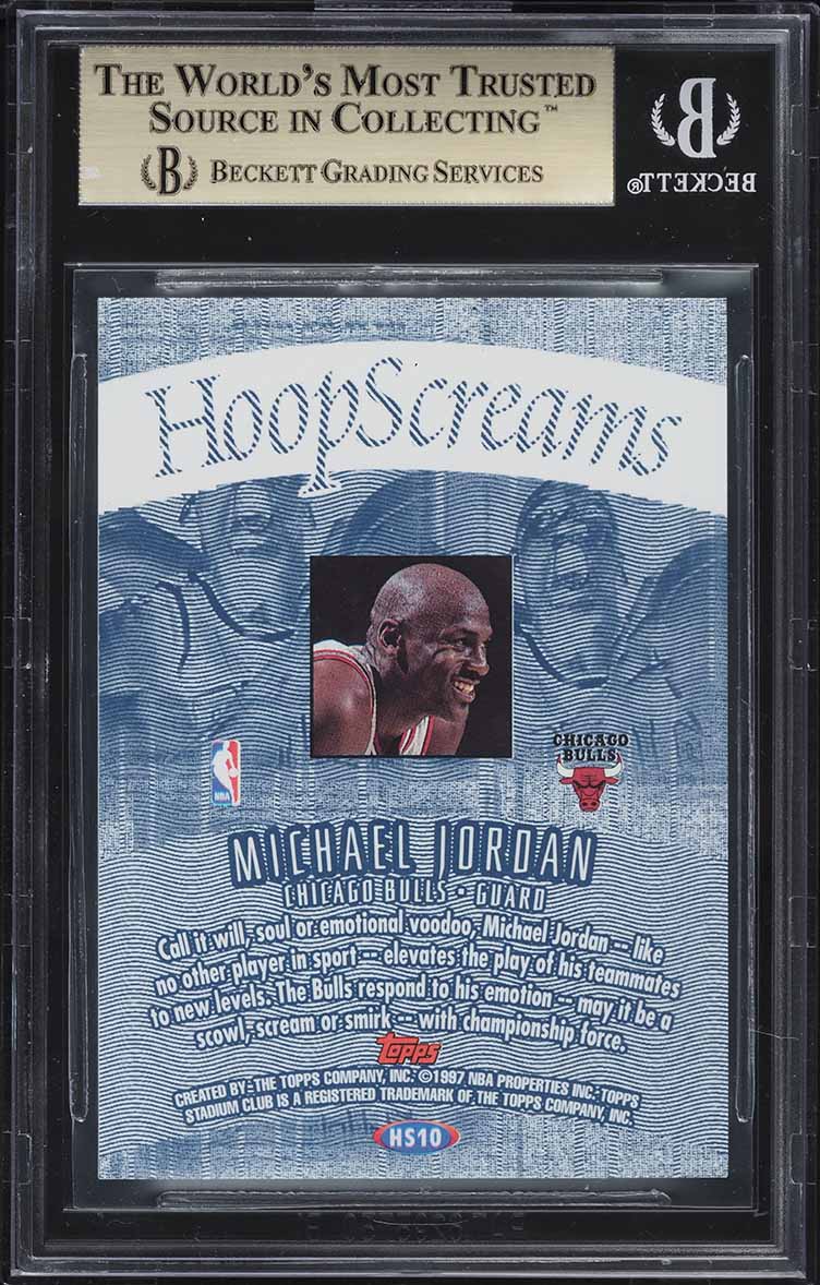 1997 Stadium Club Hoop Screams Michael Jordan #HS10 BGS 9.5 GEM MINT