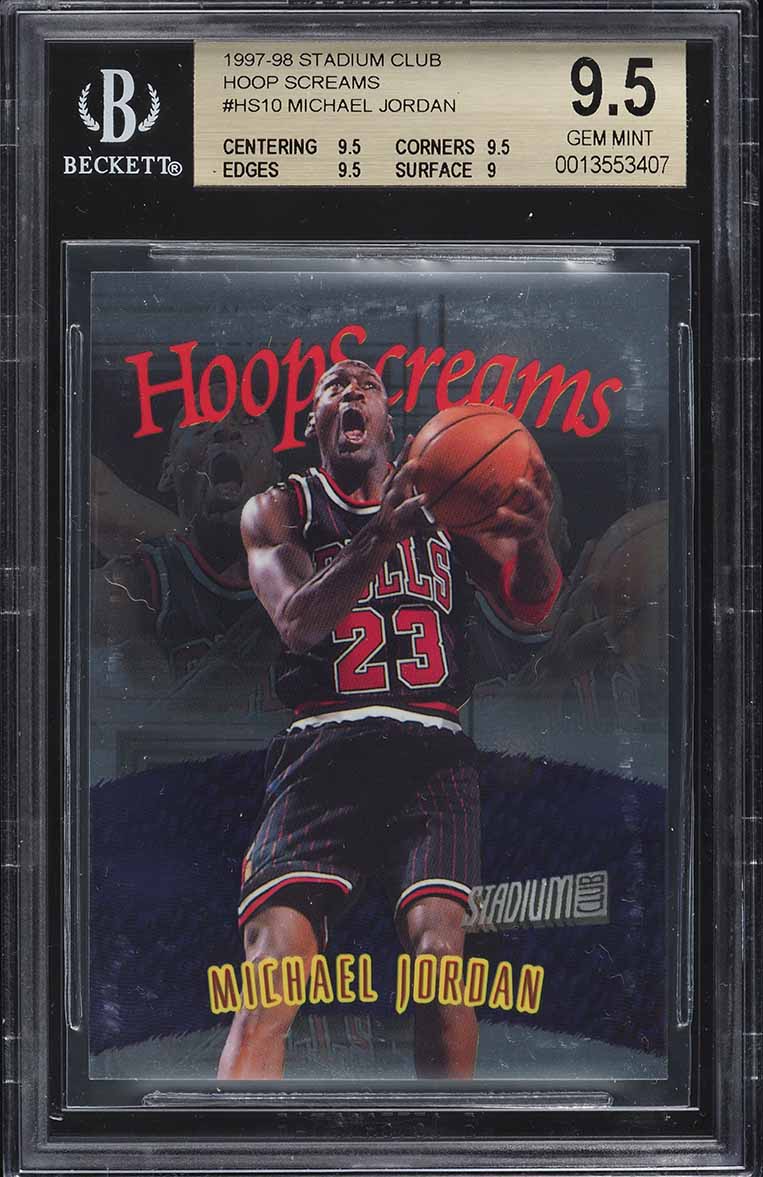 1997 Stadium Club Hoop Screams Michael Jordan #HS10 BGS 9.5 GEM MINT
