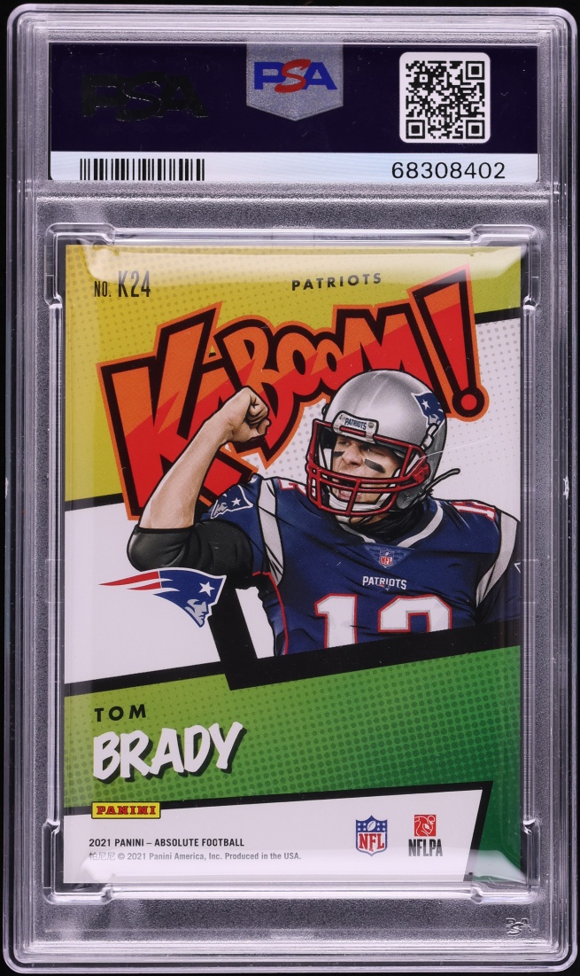 2021 Absolute Kaboom! Tom Brady #K24 PSA 9 MINT - Photo 2