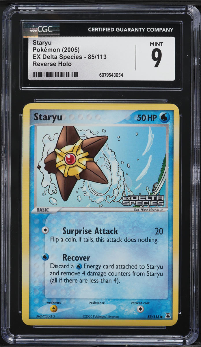 2005 Pokemon EX Delta Species Reverse Holo Staryu #85 CGC 9 MINT
