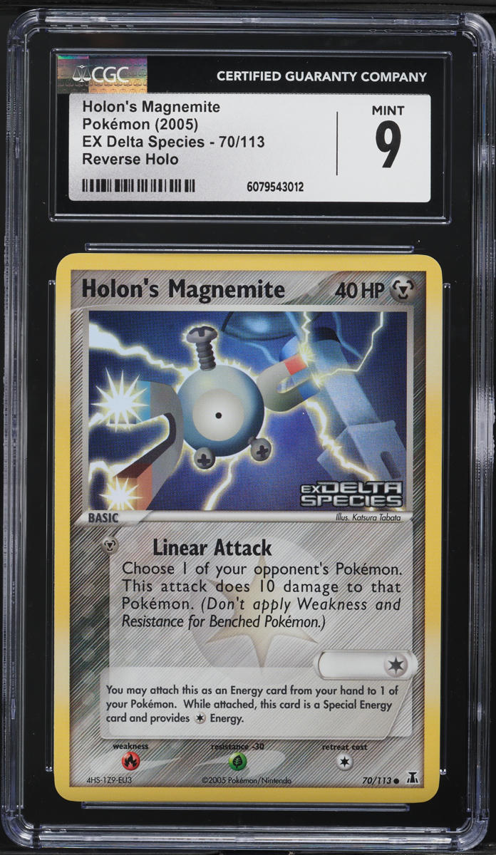 2005 Pokemon EX Delta Species Reverse Holo Holon's Magnemite #70 CGC 9 MINT