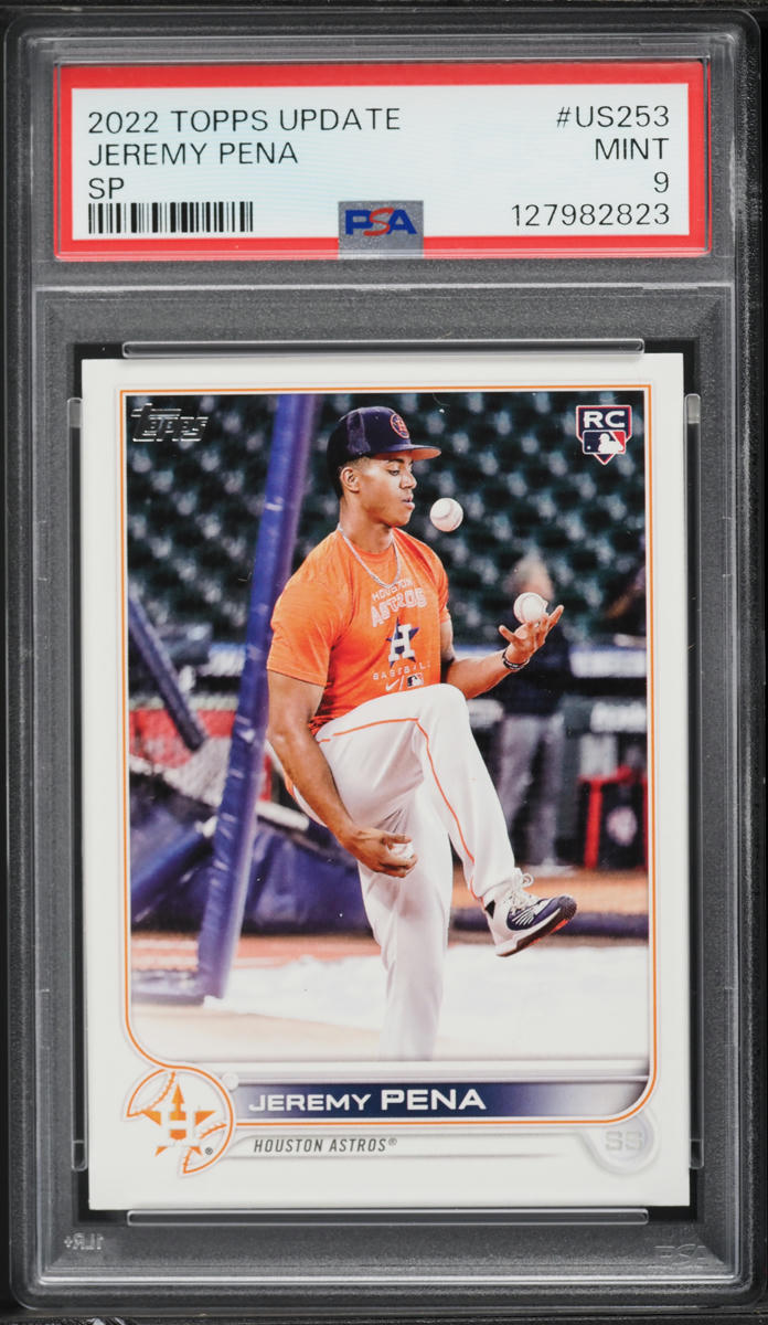 2022 Topps Update Variation Jeremy Pena SP ROOKIE #US253 PSA 9 MINT