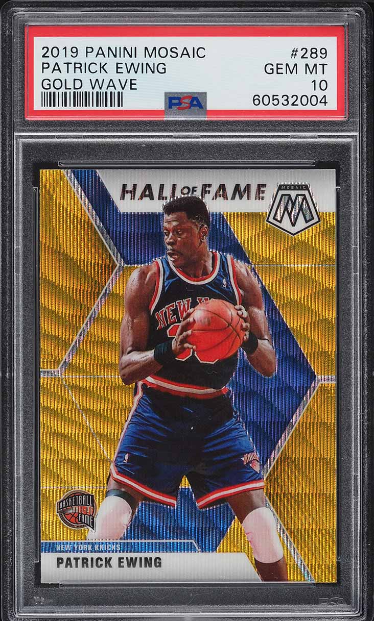 2019 Panini Mosaic Gold Wave Patrick Ewing #289 PSA 10 GEM MINT
