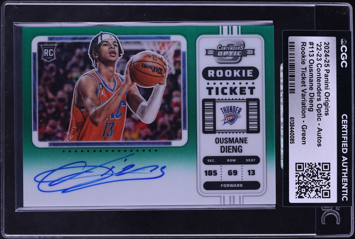 2024 Panini Origins '22 Contenders Optic Ticket Green Ousmane Dieng RC ...