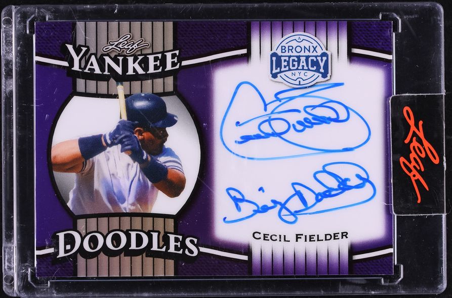 2025 Leaf A Bronx Legacy Yankee Doodles Purple Prismatic Cecil Fielder AUTO 8/8 #YD-CF1