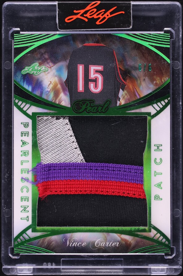 2025 Leaf Pearl Pearlescent Green Spectrum Vince Carter PATCH 6/6 #PP-27