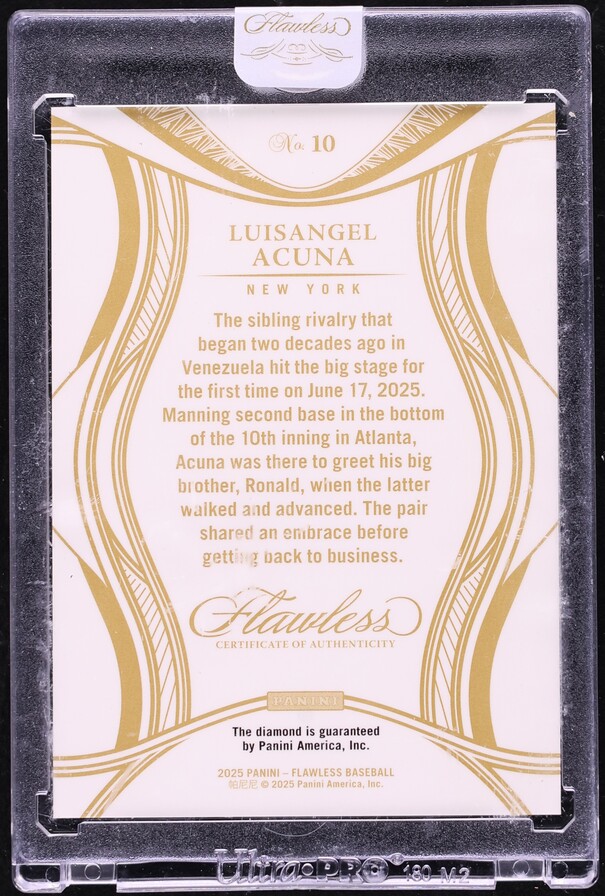 2025 Panini Flawless Diamond Gems Luisangel Acuna ROOKIE /25 #10