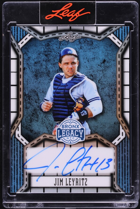 2025 Leaf A Bronx Legacy Platinum Prismatic Jim Leyritz AUTO 4/4 #BA-JL1