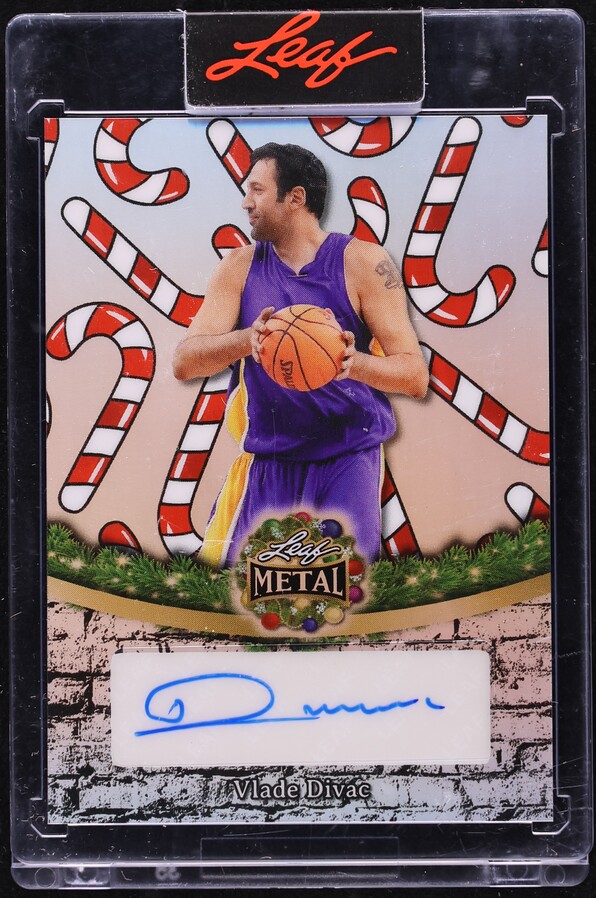 2025 Leaf Metal Happy Holidays Prismatic Candy Cane Vlade Divac AUTO 15/15 #BA-VD1