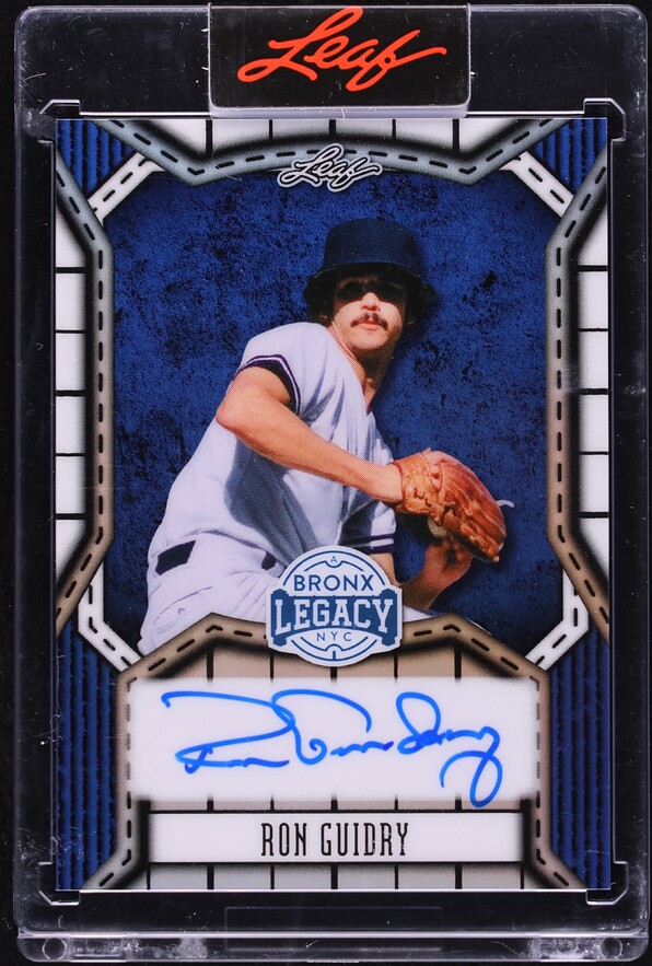 2025 Leaf A Bronx Legacy Blue Prismatic Ron Guidry AUTO /25 #BA-RG1