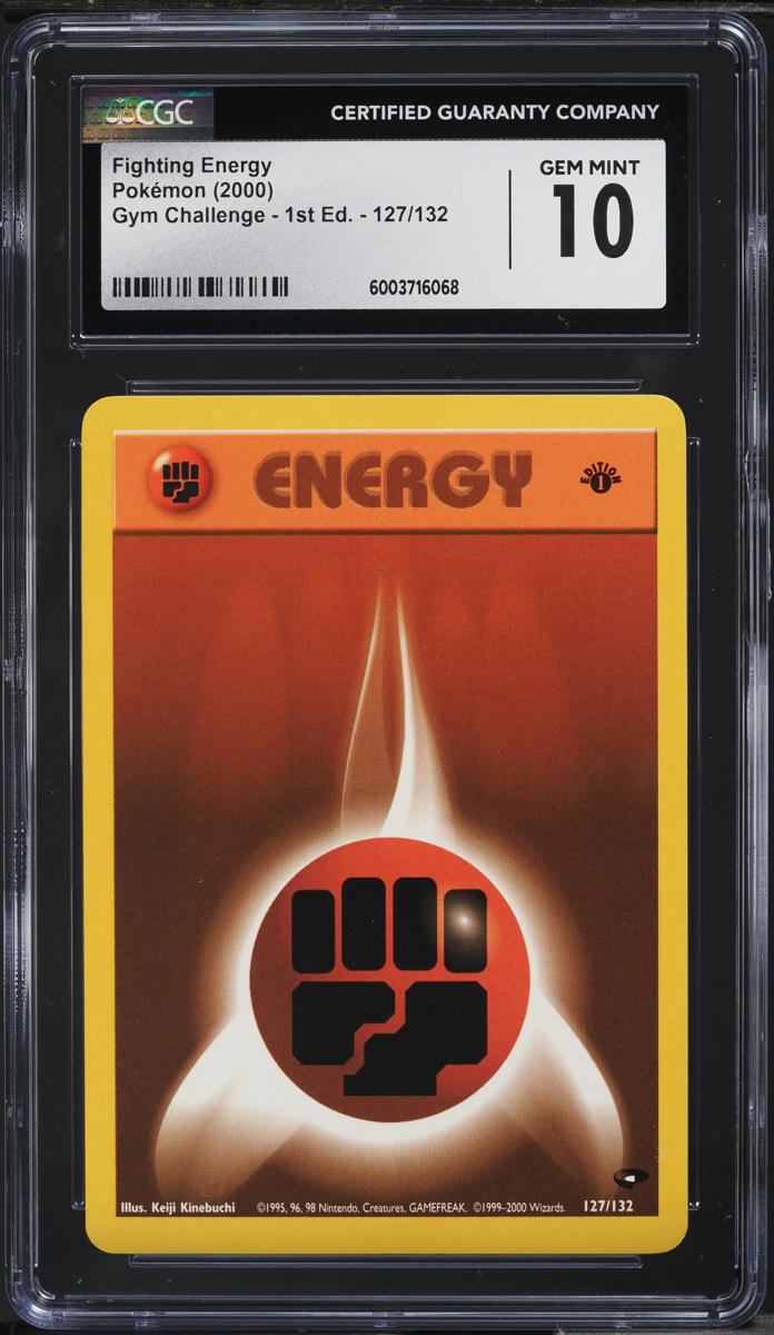 2000 Pokemon Gym Challenge 1st Edition Fighting Energy #127 CGC 10 GEM MINT