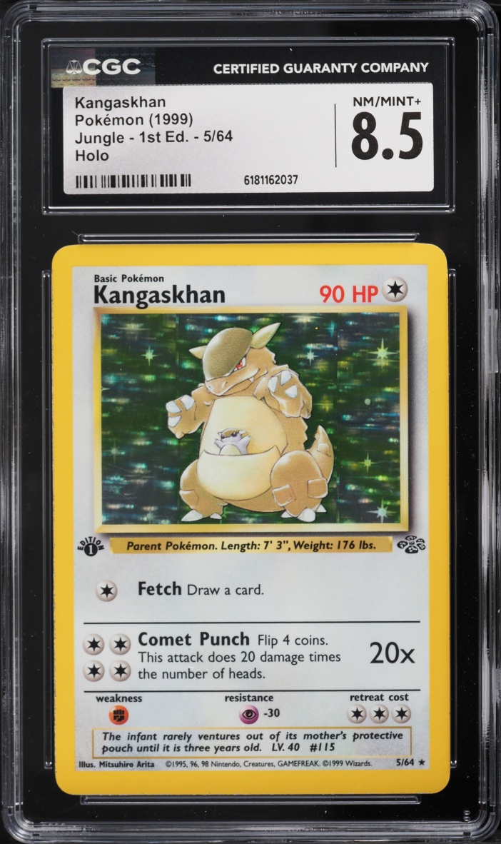 1999 Pokemon Jungle 1st Edition Holo Kangaskhan #5 CGC 8.5 NM-MT+