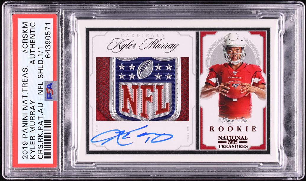 2019 National Treasures Crossover Kyler Murray ROOKIE NFL SHIELD PATCH ...