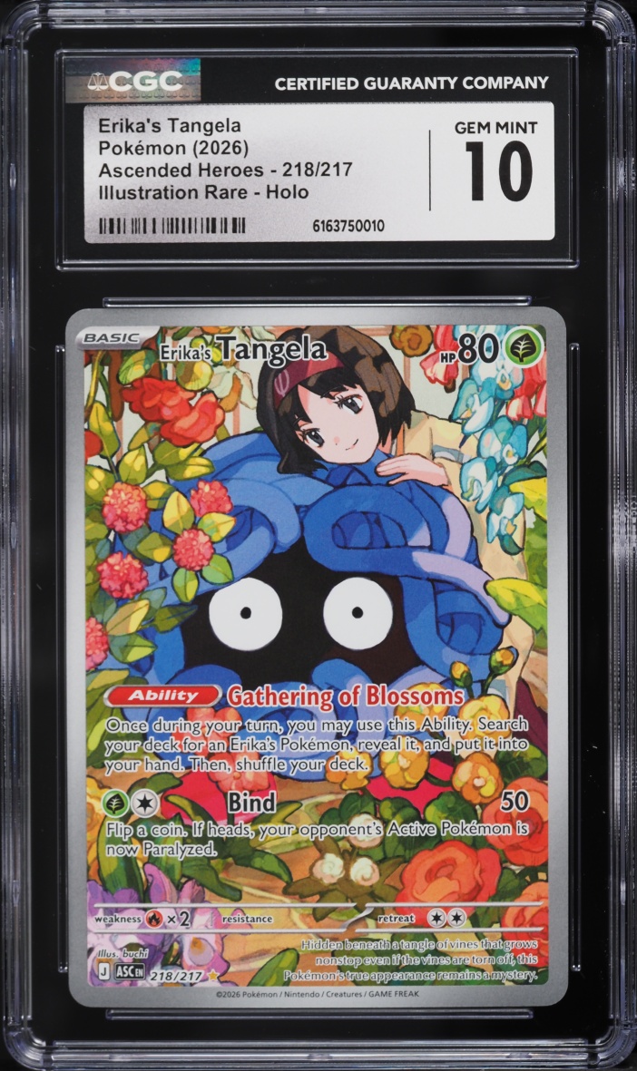 2026 Pokemon Mega Evolution Ascended Heroes IR Erika's Tangela #218 CGC 10 GEM MINT