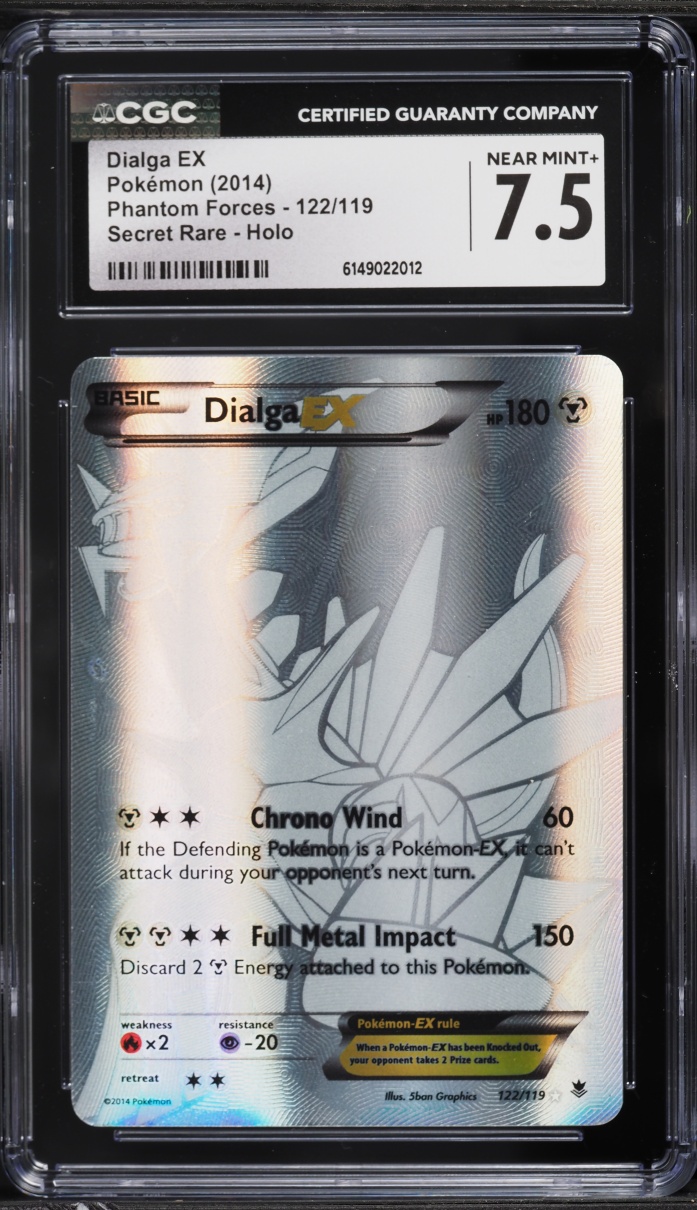 2014 Pokemon XY Phantom Forces SEC Dialga EX #122 CGC 7.5 NRMT+
