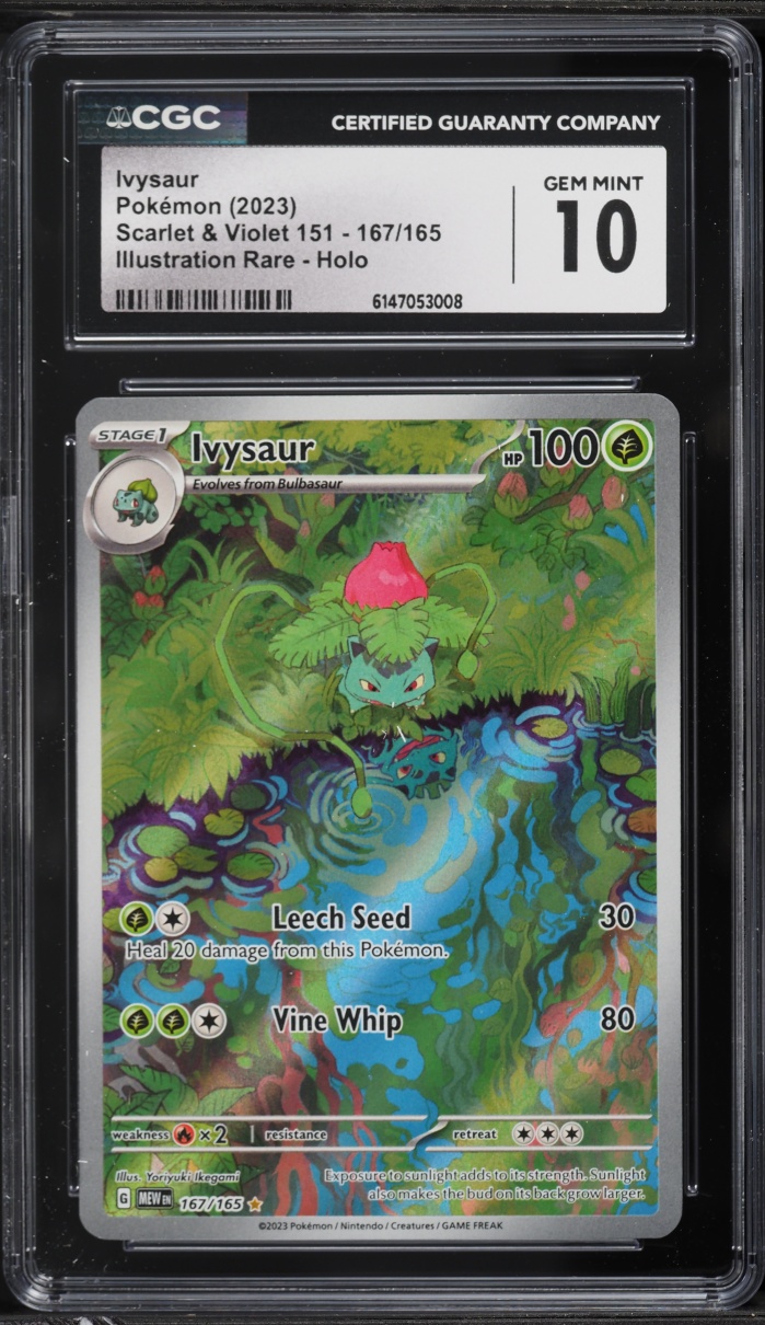 2023 Pokemon Scarlet & Violet 151 IR Ivysaur #167 CGC 10 GEM MINT