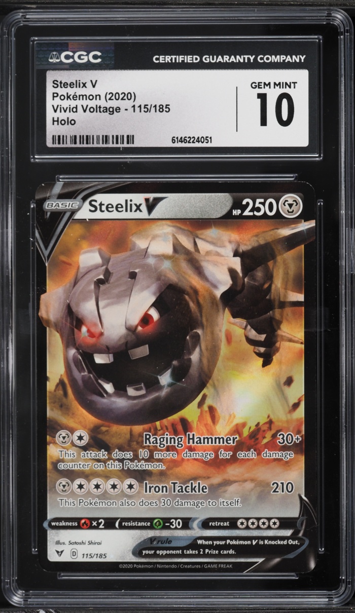 2020 Pokemon Sword & Shield Vivid Voltage Steelix V #115 CGC 10 GEM MINT