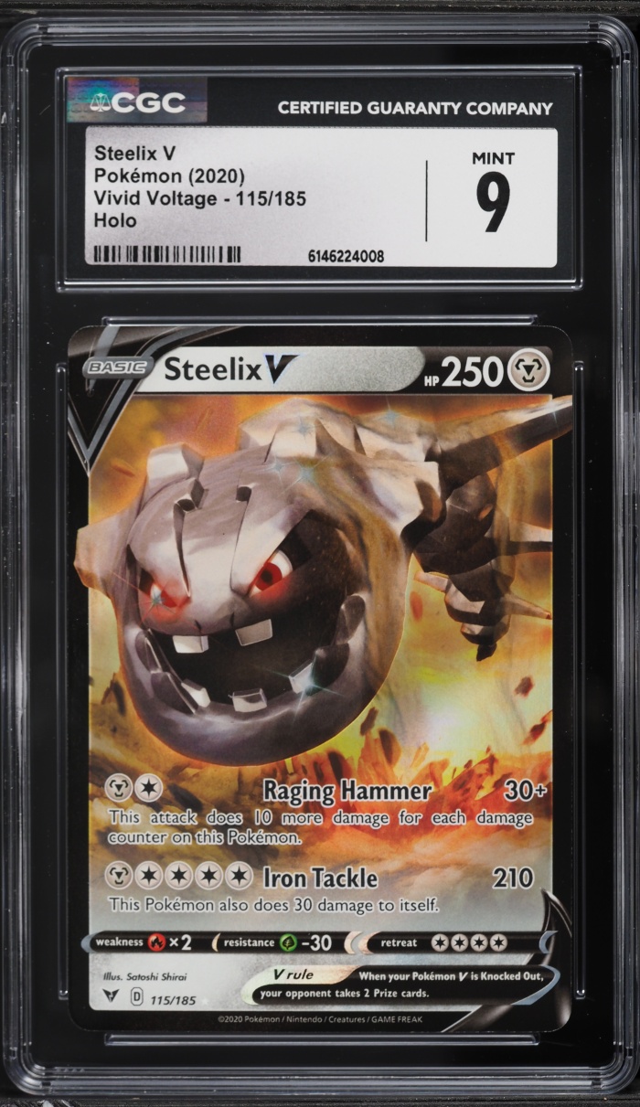 2020 Pokemon Sword & Shield Vivid Voltage Steelix V #115 CGC 9 MINT