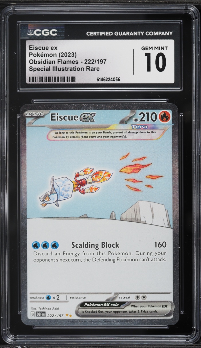 2023 Pokemon Scarlet & Violet Obsidian Flames SIR Eiscue ex #222 CGC 10 GEM MINT