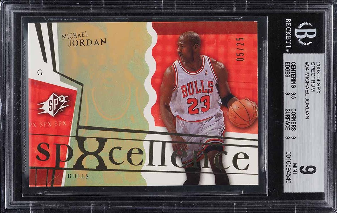 2003 SPx Spectrum Gold Michael Jordan /25 #94 BGS 9 MINT