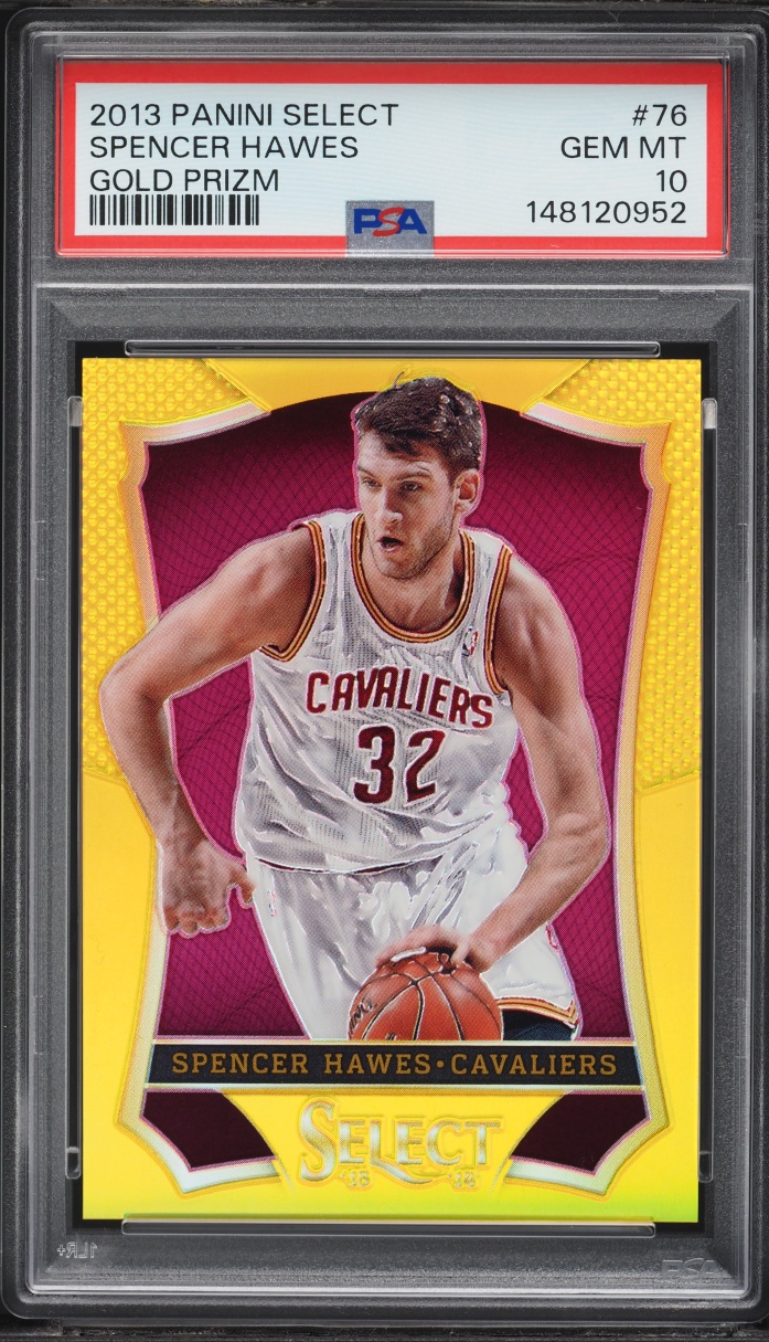 2013 Select Gold Prizm Spencer Hawes /10 #76 PSA 10 GEM MINT