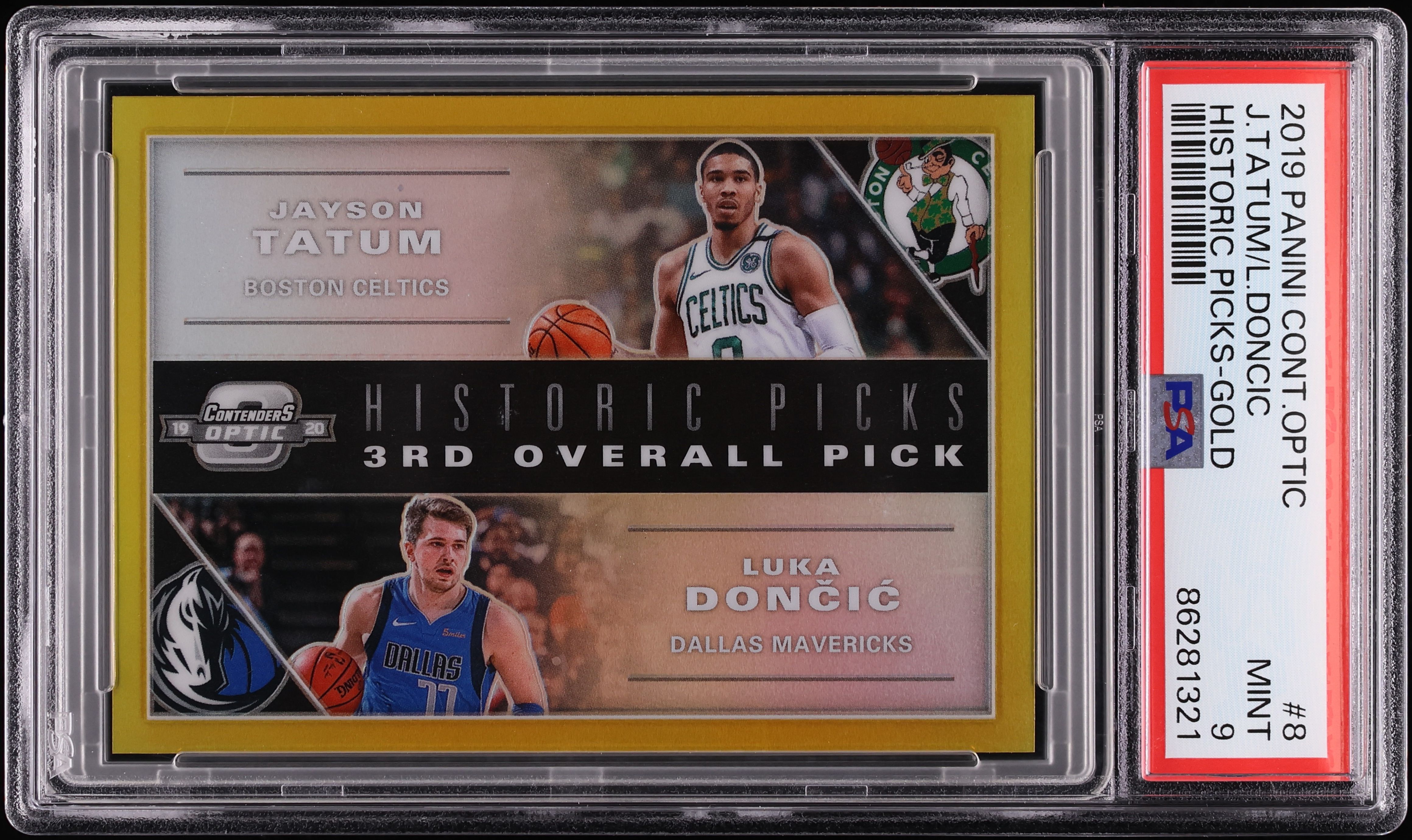 2019 Panini Contenders Optic Historic Picks Gold Jayson Tatum Luka 