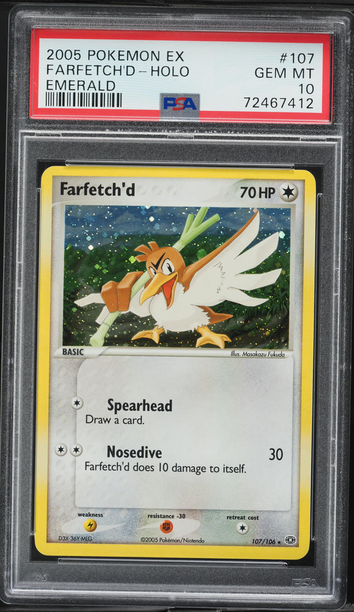2005 Pokemon EX Emerald Holo Farfetch'd #107 PSA 10 GEM MINT