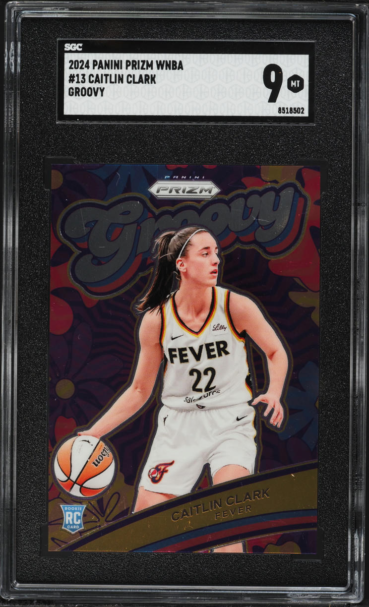 2024 Panini Prizm WNBA Groovy Caitlin Clark ROOKIE #13 SGC 9 MINT