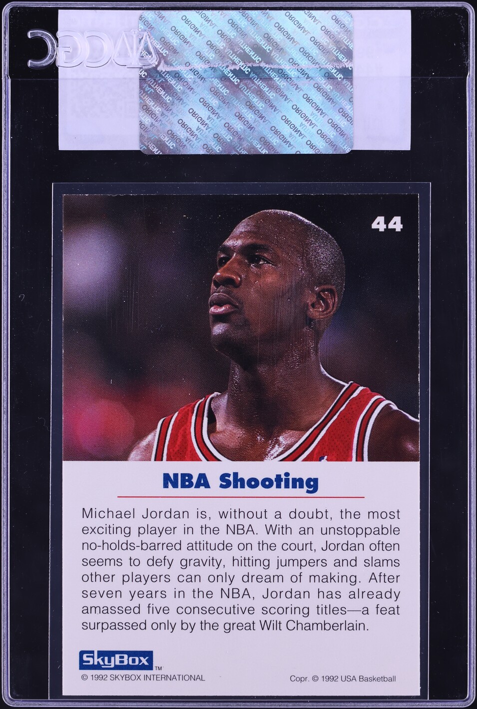 1992 Skybox USA Basketball Michael Jordan #44 CGC AUTH