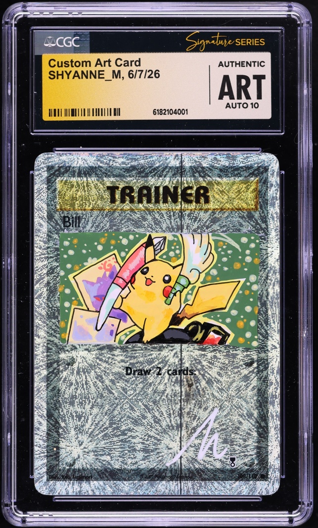 Shyanne_M Signed Custom Art Card AUTO CGC Signature Series AUTH