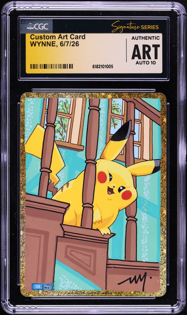 Wynne Signed Custom Art Card AUTO CGC Signature Series AUTH
