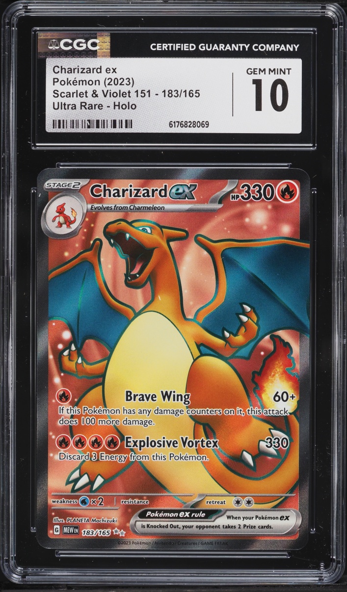 2023 Pokemon Scarlet & Violet 151 Full Art Charizard ex #183 CGC 10 GEM MINT