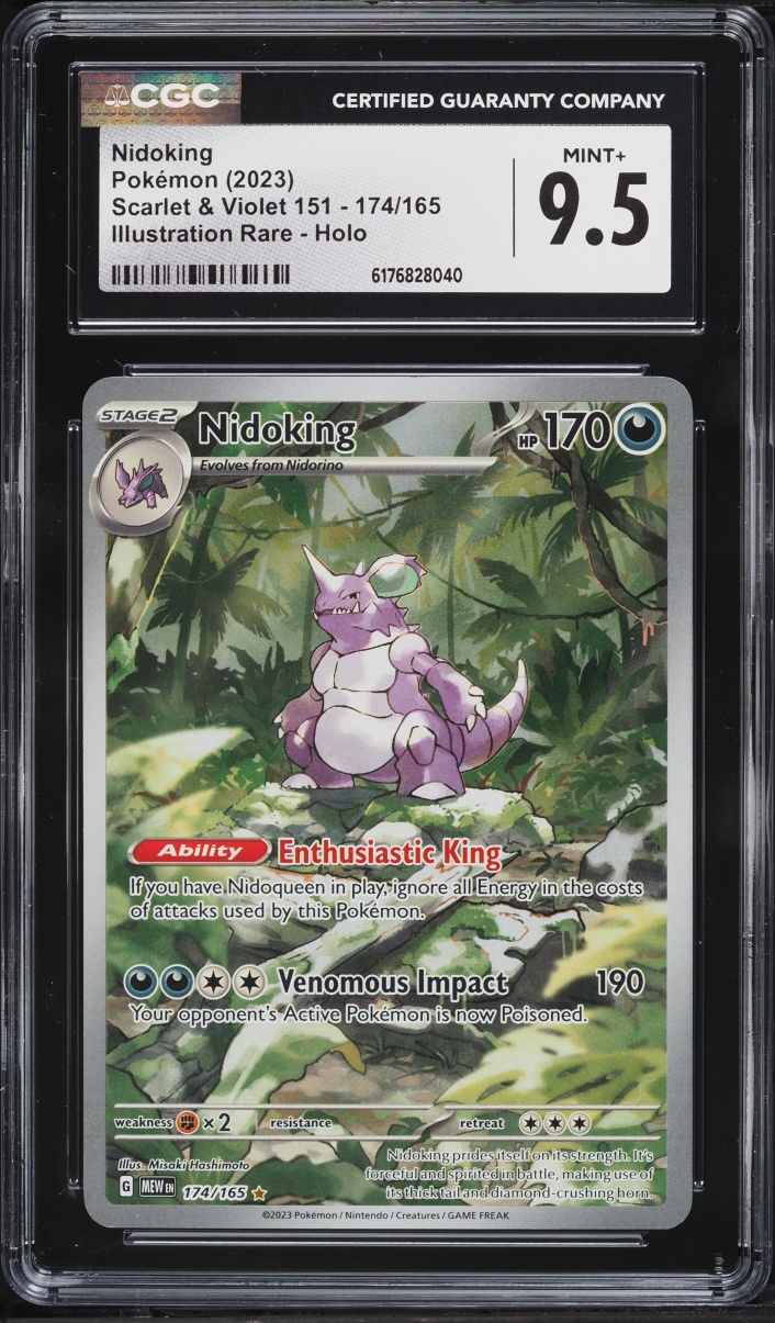 2023 Pokemon Scarlet & Violet 151 IR Nidoking #174 CGC 9.5 MINT+
