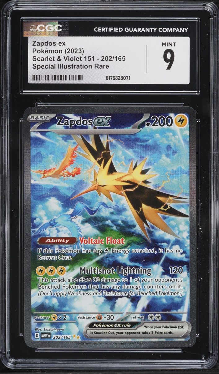 2023 Pokemon Scarlet & Violet 151 SIR Zapdos ex #202 CGC 9 MINT
