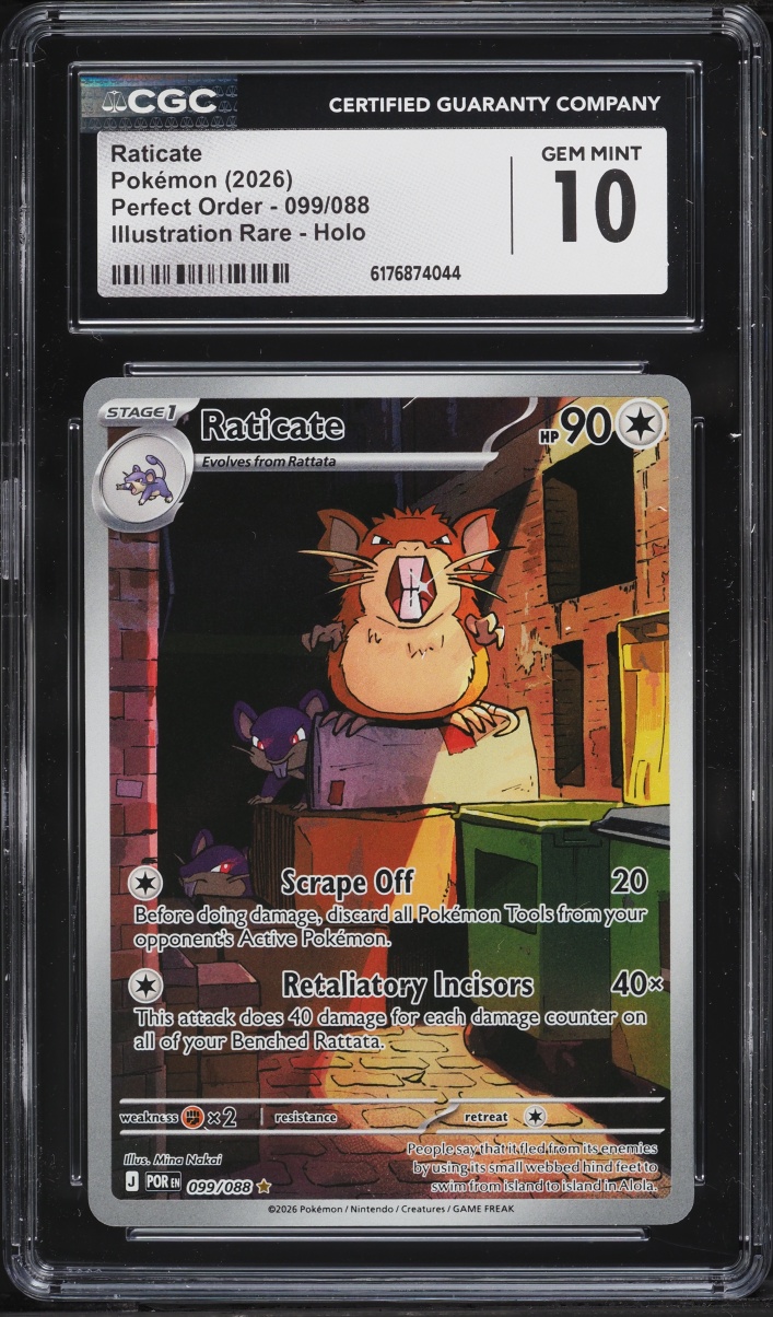 2026 Pokemon Mega Evolution Perfect Order IR Raticate #99 CGC 10 GEM MINT