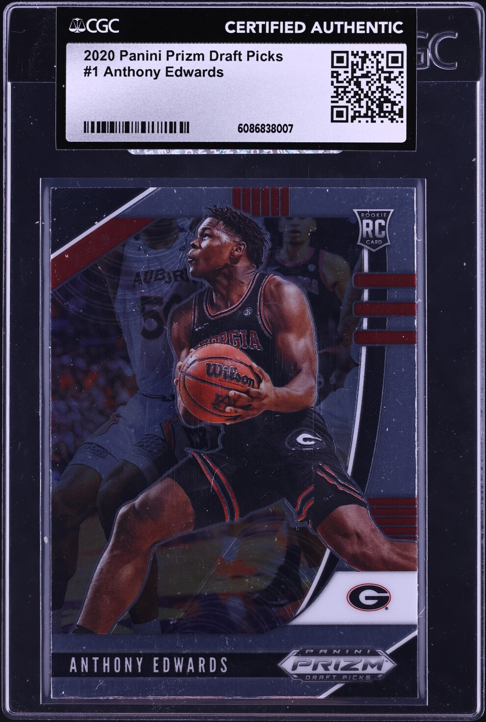 2020 Panini Prizm Draft Picks Anthony Edwards ROOKIE #1 CGC AUTH
