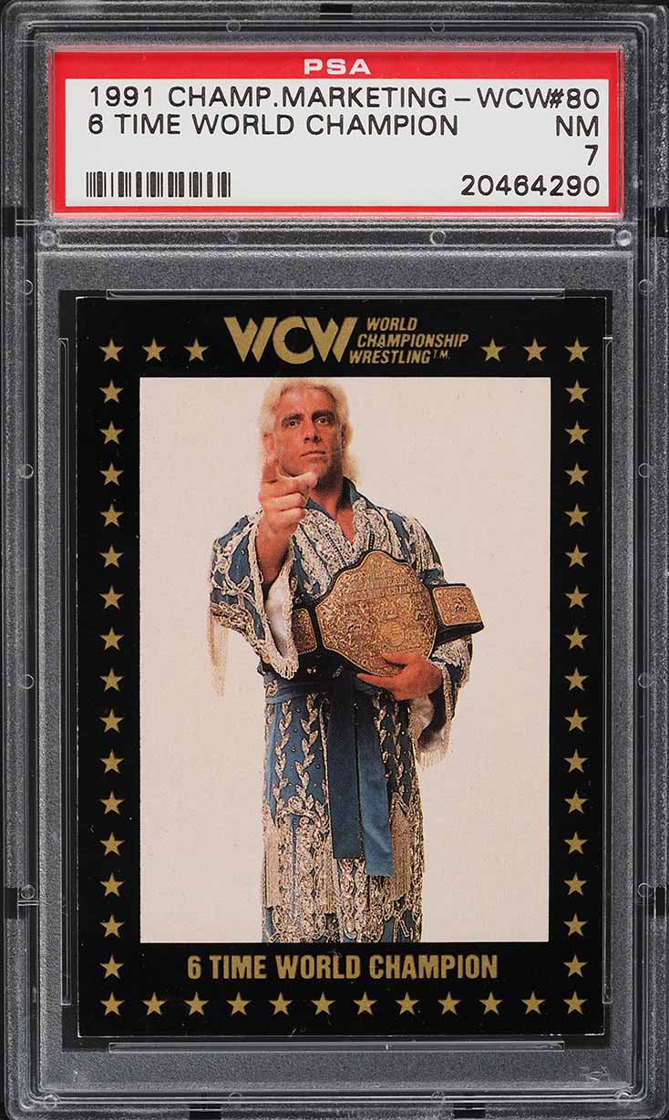 1991 Championship Marketing WCW 6 Time World Champion Ric Flair #80 PSA ...