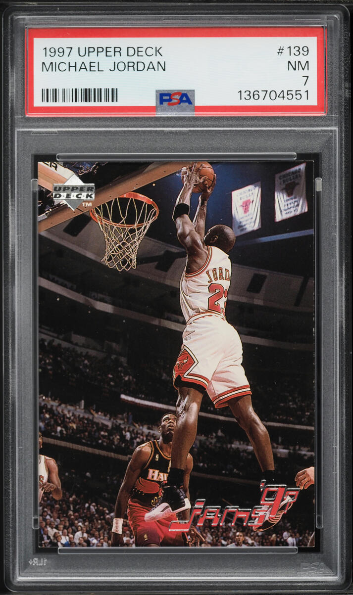1997 Upper Deck Basketball Michael Jordan #139 PSA 7 NRMT