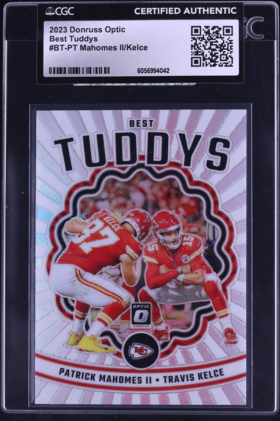 2023 Donruss Optic Best Tuddys Patrick Mahomes II Travis Kelce #BT-PT CGC AUTH