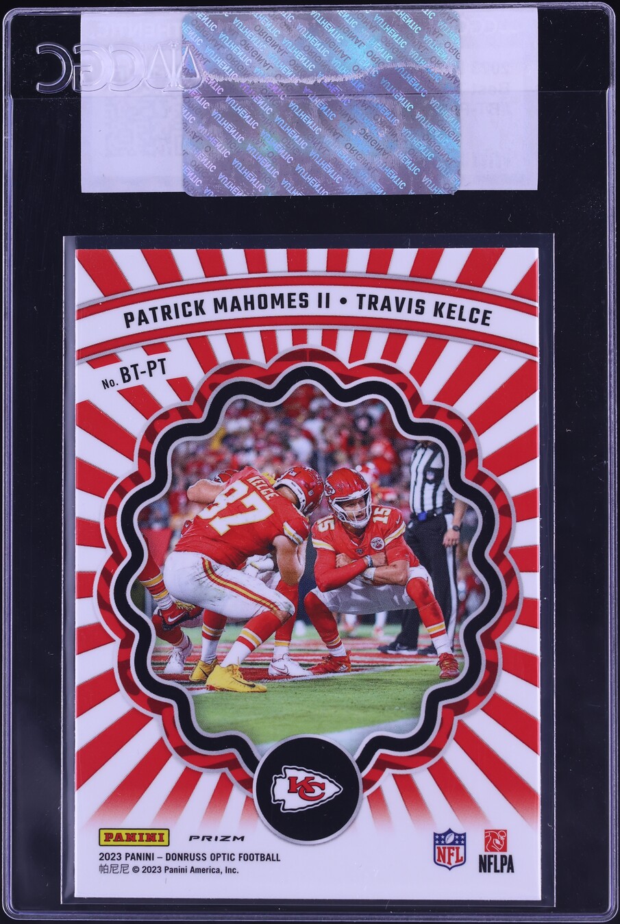 2023 Donruss Optic Best Tuddys Patrick Mahomes II Travis Kelce #BT-PT CGC AUTH