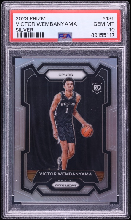 2023 Panini Prizm Silver Victor Wembanyama ROOKIE #136 PSA 10 GEM MINT