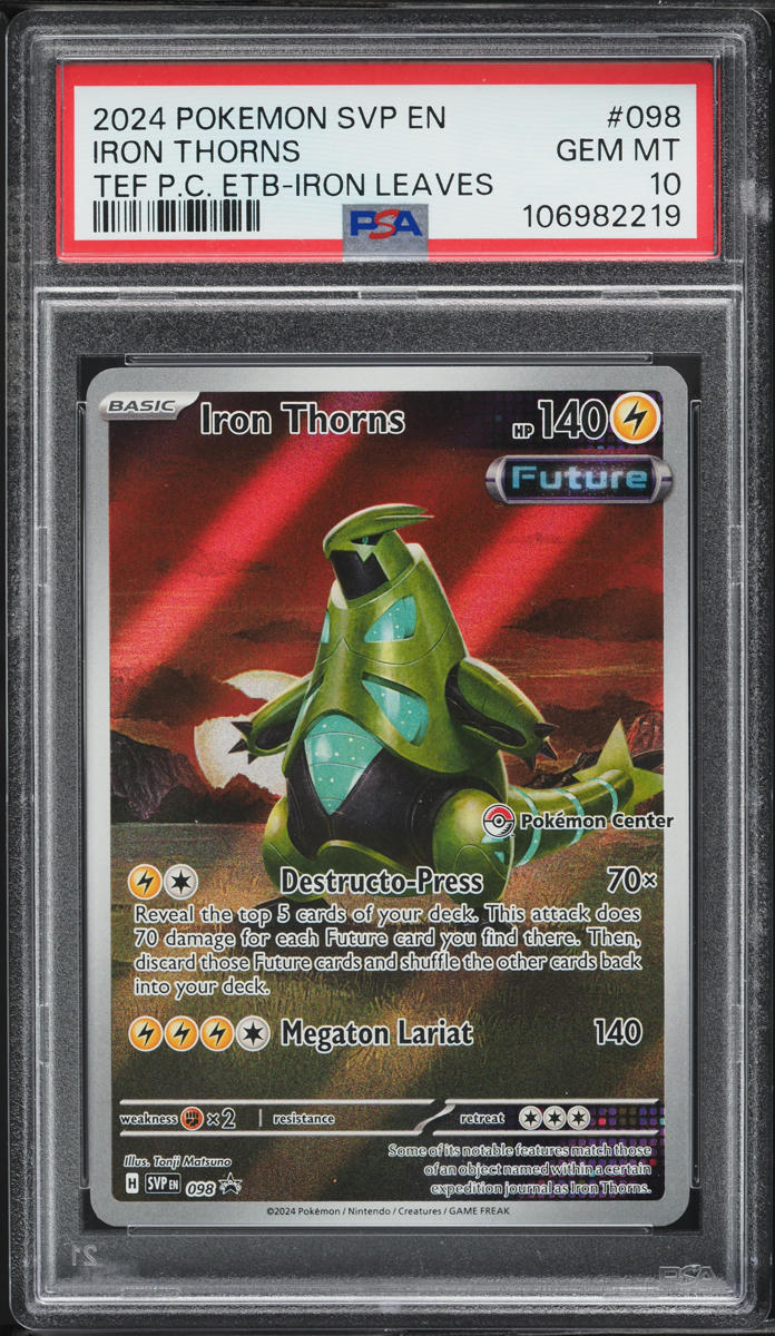2024 Pokemon SV Black Star Promo Temporal Forces ETB Iron Thorns #98 PSA 10 GEM
