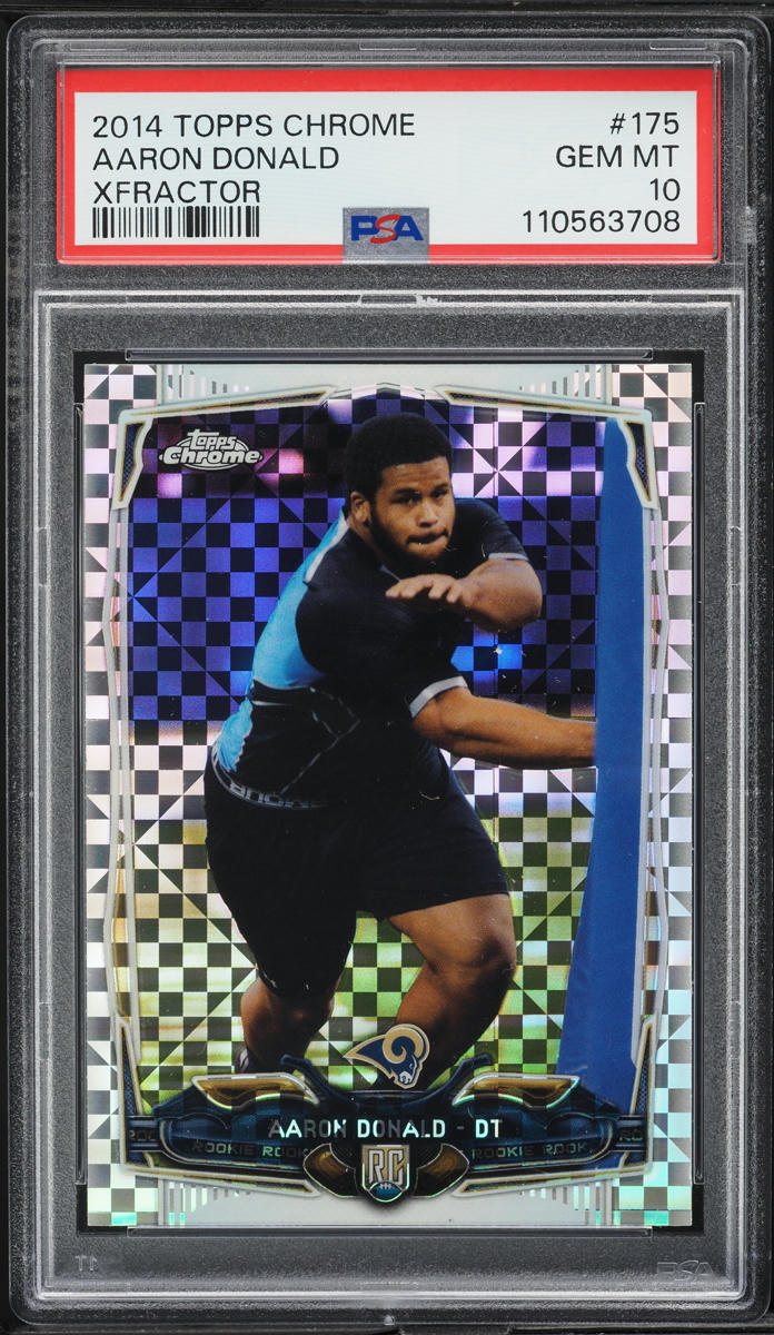 2014 Topps Chrome Xfractor Aaron Donald ROOKIE #175 PSA 10 GEM MINT