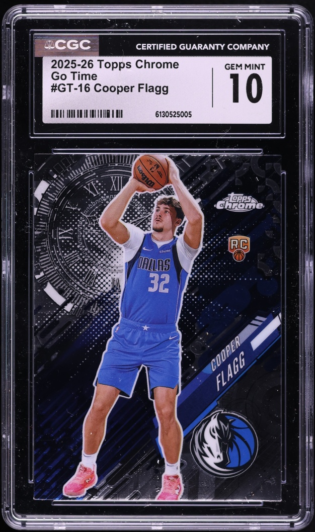 2025 Topps Chrome Go Time Cooper Flagg ROOKIE #GT-16 CGC 10 GEM MINT