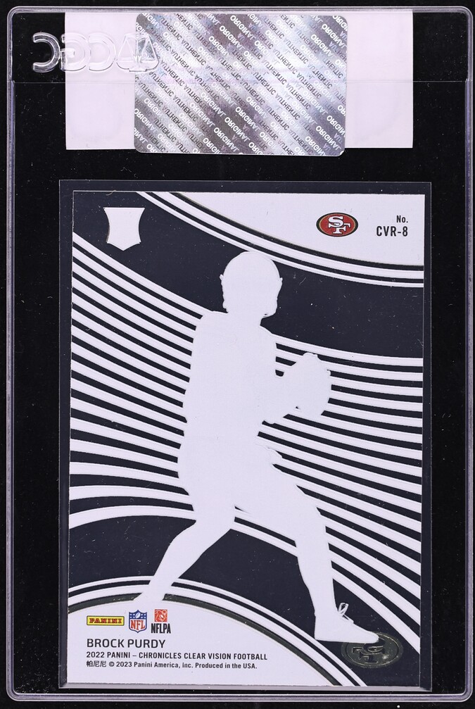 2022 Panini Chronicles Clear Vision Brock Purdy ROOKIE #CVR-8 CGC AUTH