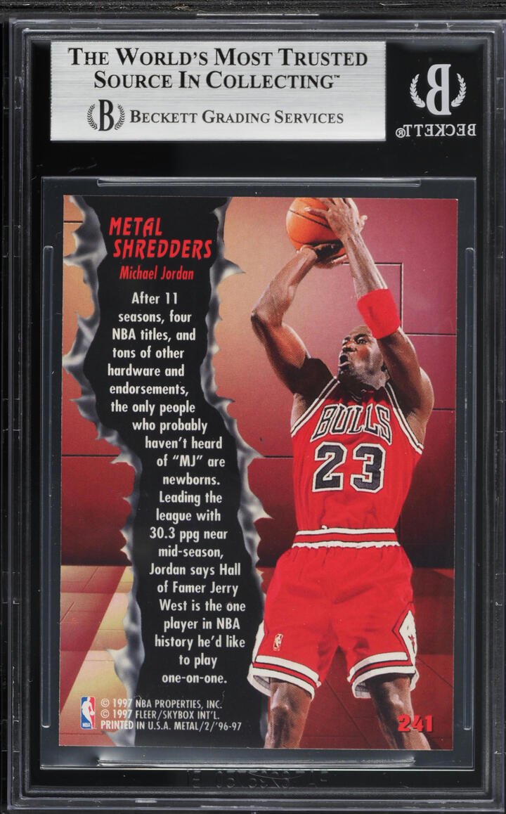1996 Metal Shredders Michael Jordan #241 BGS 9 MINT