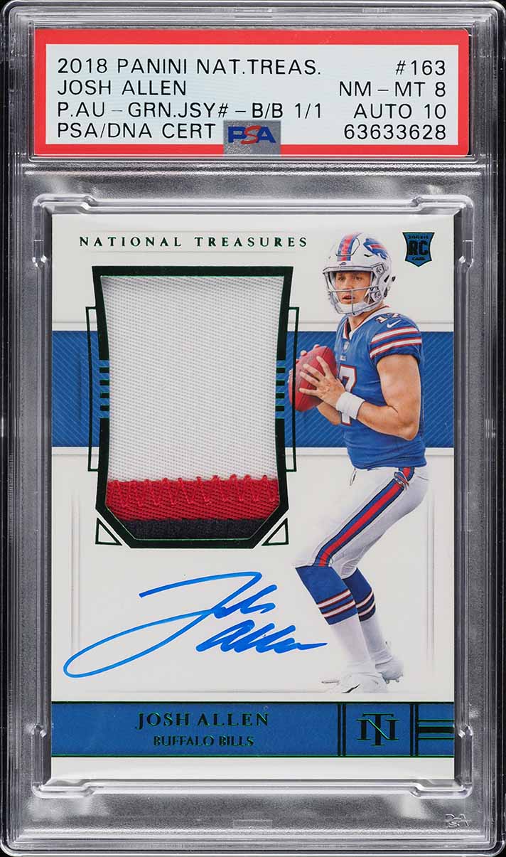 Carte PSA 9 Josh Allen #10 Panini National VIP 2018 – Gradée, Rookie NFL